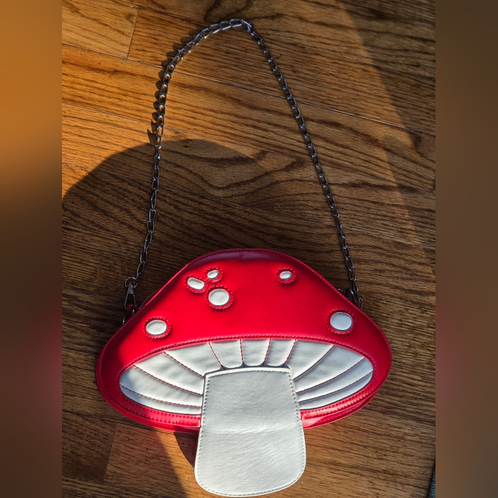 Red and White Mushroom-Shaped Women's Bag